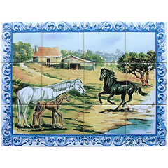 Azulejo Cavalos 12 peças