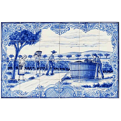 Panel azul vintage