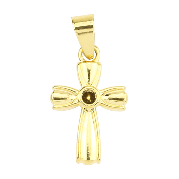 Colgante de cruz dorada  