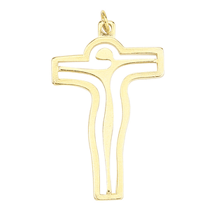  Golden pendant of Christ on the Cross