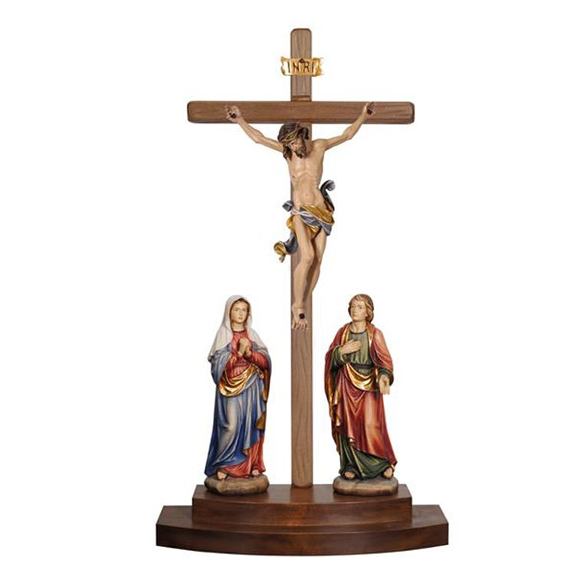 Estátua de grupo de crucificação - madeira 1