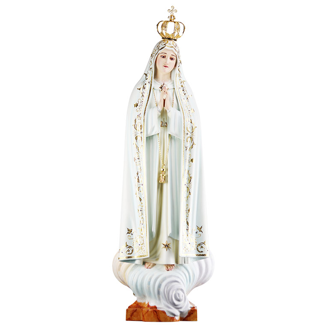 Nossa Senhora de Fátima - madeira 60 cm 1