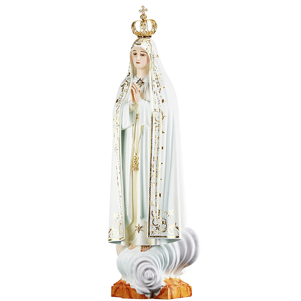 Nuestra Señora de Fátima - madera 60 cm 3