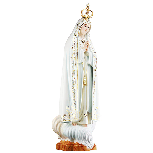 Madonna di Fatima - legno 60 cm 4