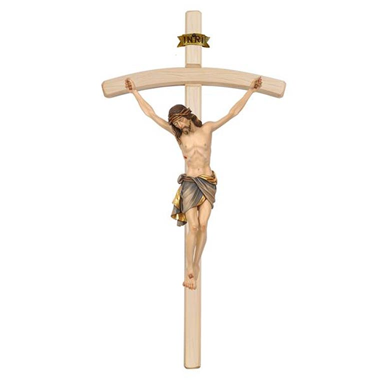 Crucifix Christ of Siena curved cross - wood 1