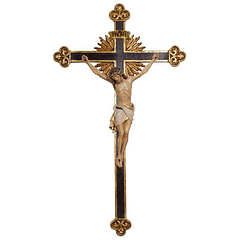 Crucifix Christ Siena baroque cross - wood