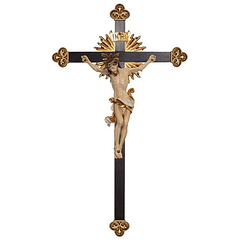 Crucifix Christ Leonardo baroque cross - wood