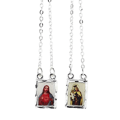 Silver plated scapular