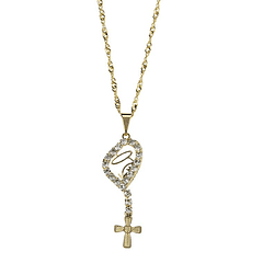 Collana con decina rosario Regina della Pace