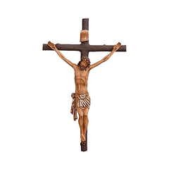 Crucifix en composé d´ivoire