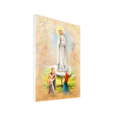 Lienzo Nuestra Señora y los Tres Pastorcitos 50x70cm