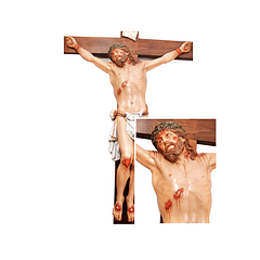 Cristo na cruz tamanho real 190 cm