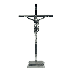 Chrome crucifix 21 cm