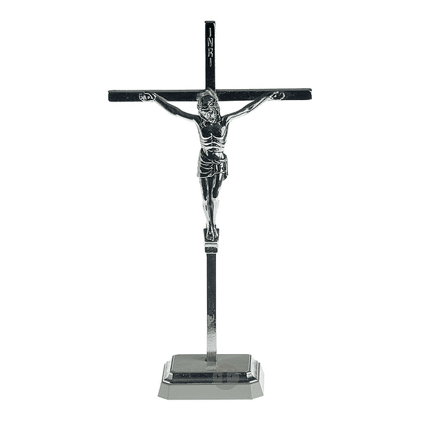 Crucifix chromé 21 cm 1