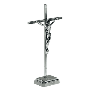 Chrome crucifix 21 cm