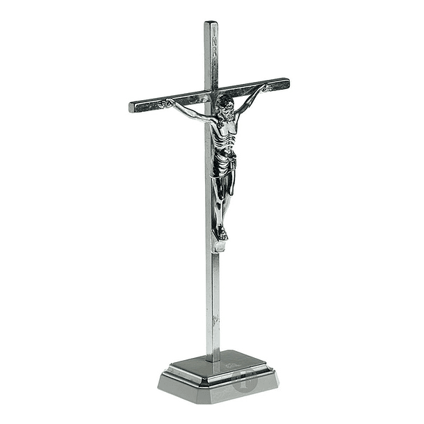 Crucifix chromé 21 cm 2