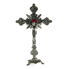 Crucifix nickelé 23 cm