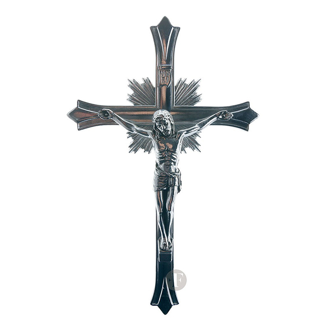 Crucifijo niquelado 18,5 cm 1