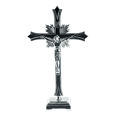 Chrome crucifix 30 cm