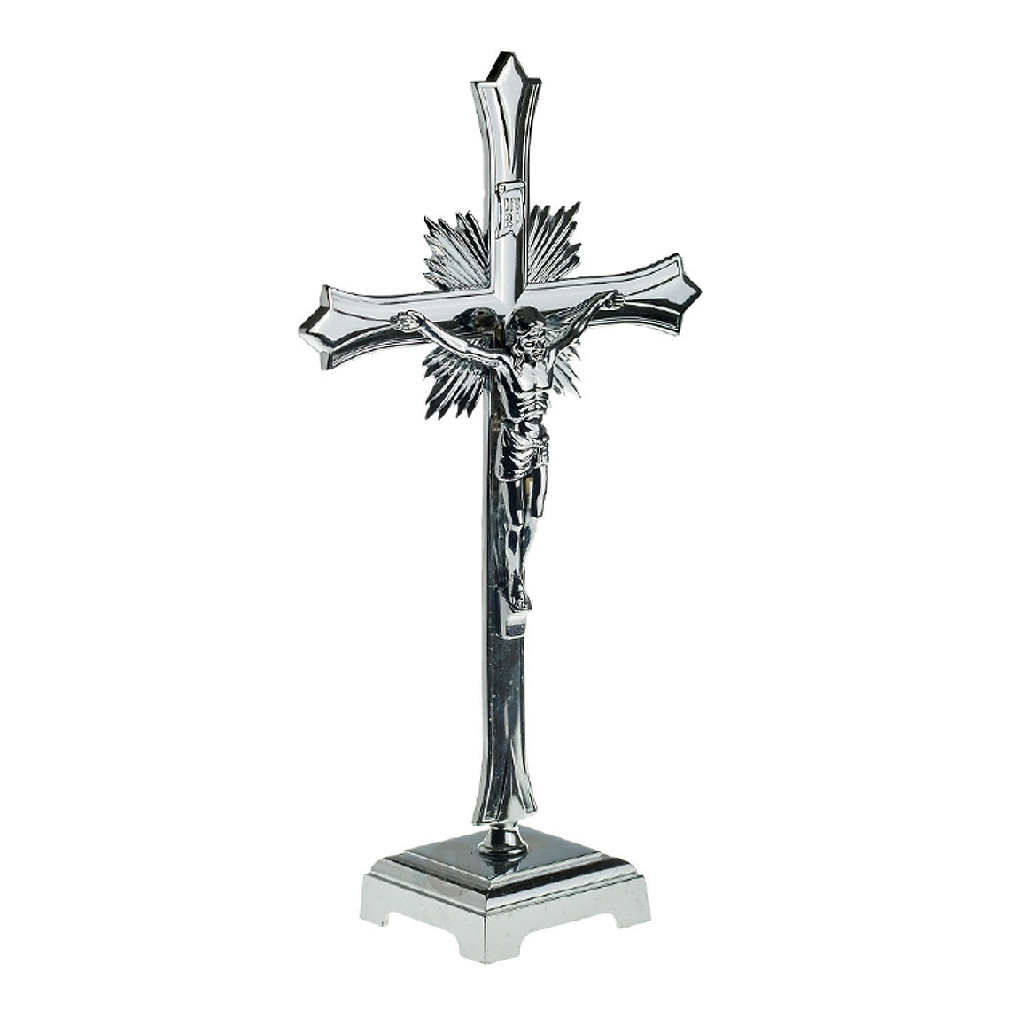 Crucifix chromé 30 cm 2