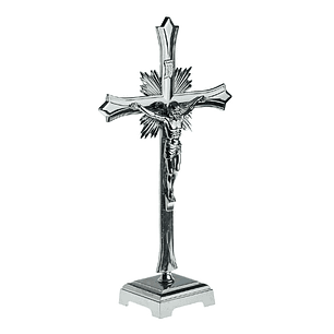 Chrome crucifix 30 cm