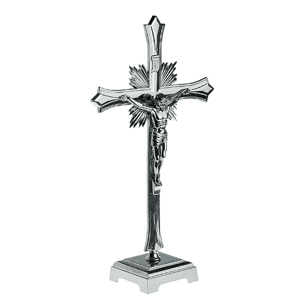 Crucifix chromé 30 cm 2