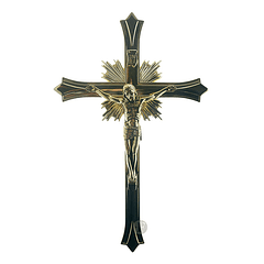 Crucifixo latão 27,5 cm