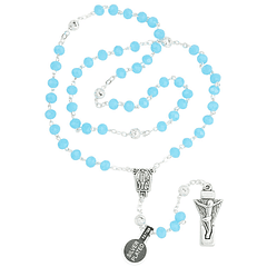 Rosary of Fatima blue crystal