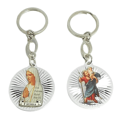 Keyring of Our Lady and Saint Christopher