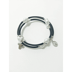 Bracelet triple avec perles
