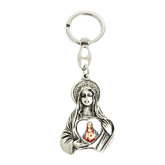 Porte-clés Notre-Dame avec Coeur Jésus Christ