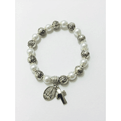 Pearl and Rose Bracelet