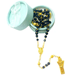 Black crystal rosary