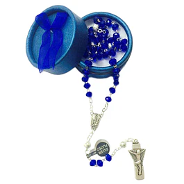 Blue crystal rosary