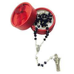 Black crystal rosary