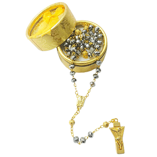 Silver color crystal rosary