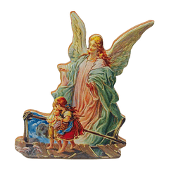 Wooden Guardian Angel Magnet