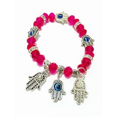 Crystal bracelet with hand of Fatima