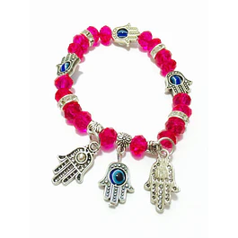Crystal bracelet with hand of Fatima