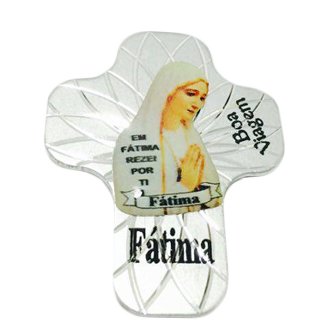 Cross magnet with Our Lady of Fatima 1