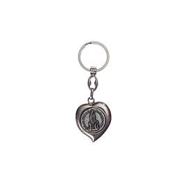 Heart-shaped keyring with the apparition