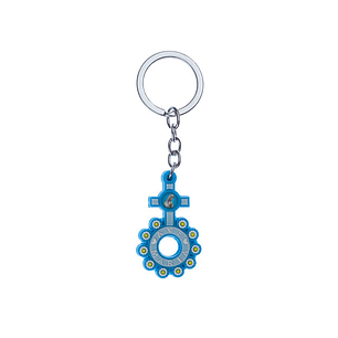 Llavero azul en decena