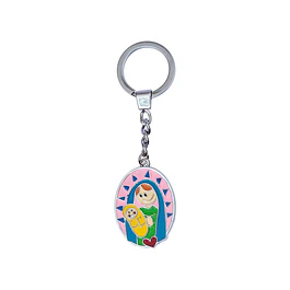 Colorful keychain with Jesus and Our Lady's boy