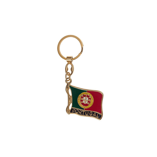 Chaveiro com bandeira de Portugal 