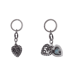 Heart keychain with shiny