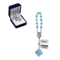 Decade rosary of Swarovski crystal