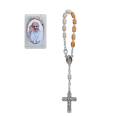 Wood decade rosary of Pope Francis