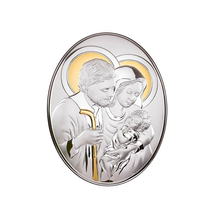 Sterling plaque of Holy Family 1