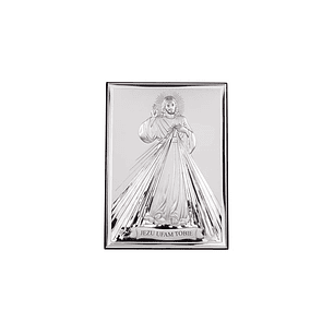 Sterling plaque of Divine Mercy