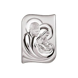 Sterling plaque of Sacred Family